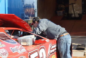 Ray Cook at work on his NeSmith crate LM. 