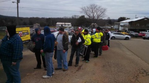 Anxious fans stood in line on a cold day to watch the racing action at 411.