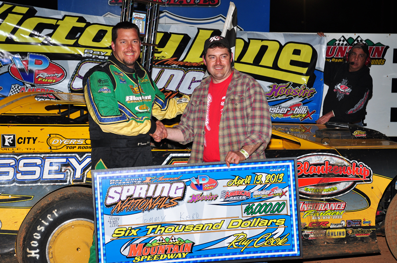 Tommy Kerr in Victory Lane with series promoter Ray Cook.