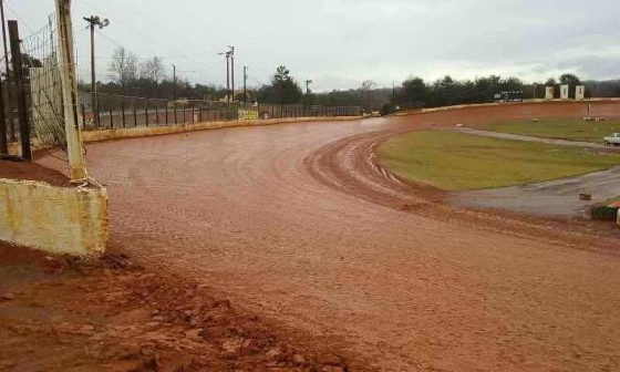 This photo taken on Tuesday shows the backstretch after the dirt has been run in. 