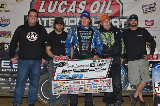 Bloomquist and crew celebrate their first win of 2016