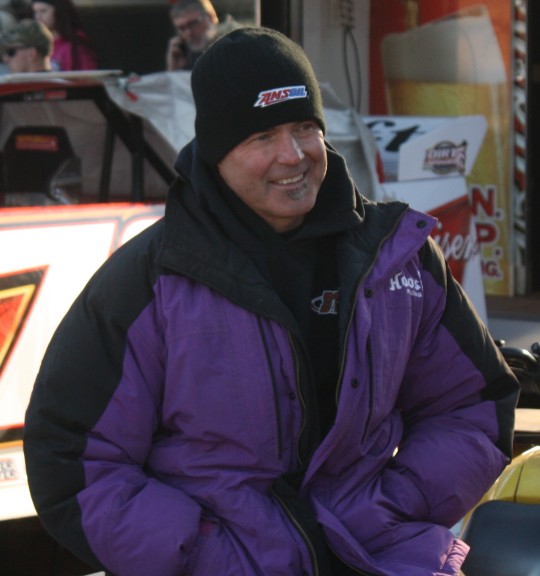 Billy Moyer, Sr. seen here serving as crew chief for his son at Screven