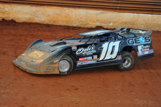 Chad Ogle led all the way in Saturday's feature in Tazewell